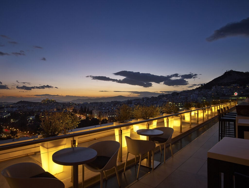 Enjoy the view from a rooftop bar